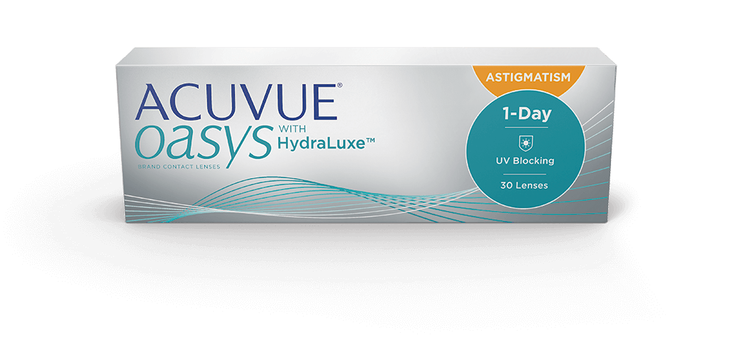 фото Контактные линзы acuvue oasys 1-day with hydraluxe for astigmatism 30 линз -4,75/-0,75/100