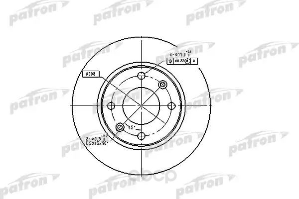 фото Тормозной диск patron для pbd2815