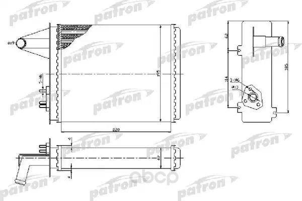 фото Радиатор отопителя patron для fiat palio 1.0 1.2 1.4 1.5 1.6 16v 1.7td 1.9d -1996 prs2093