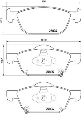 фото Тормозные колодки дисковые brembo p28076