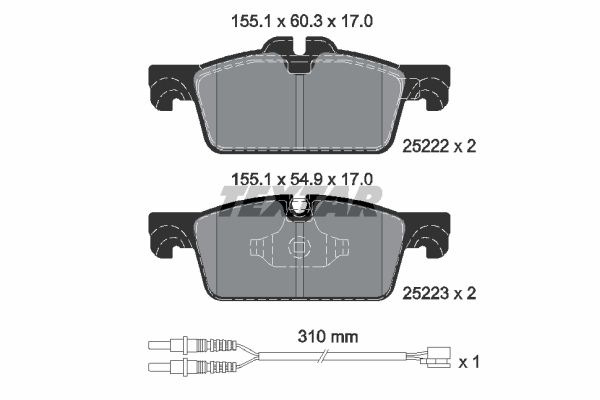 

Тормозные колодки Textar дисковые 2522201