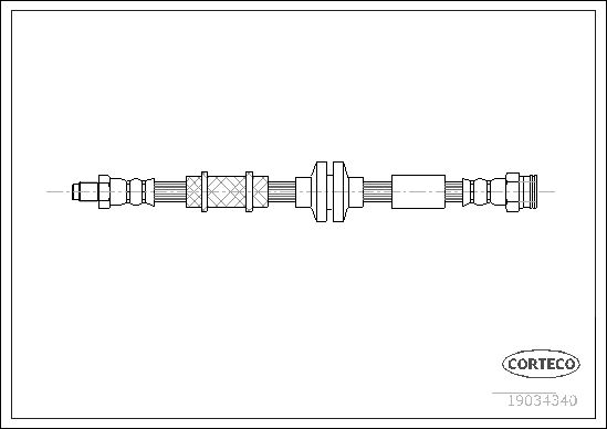 фото Шланг тормозной системы corteco 19034340
