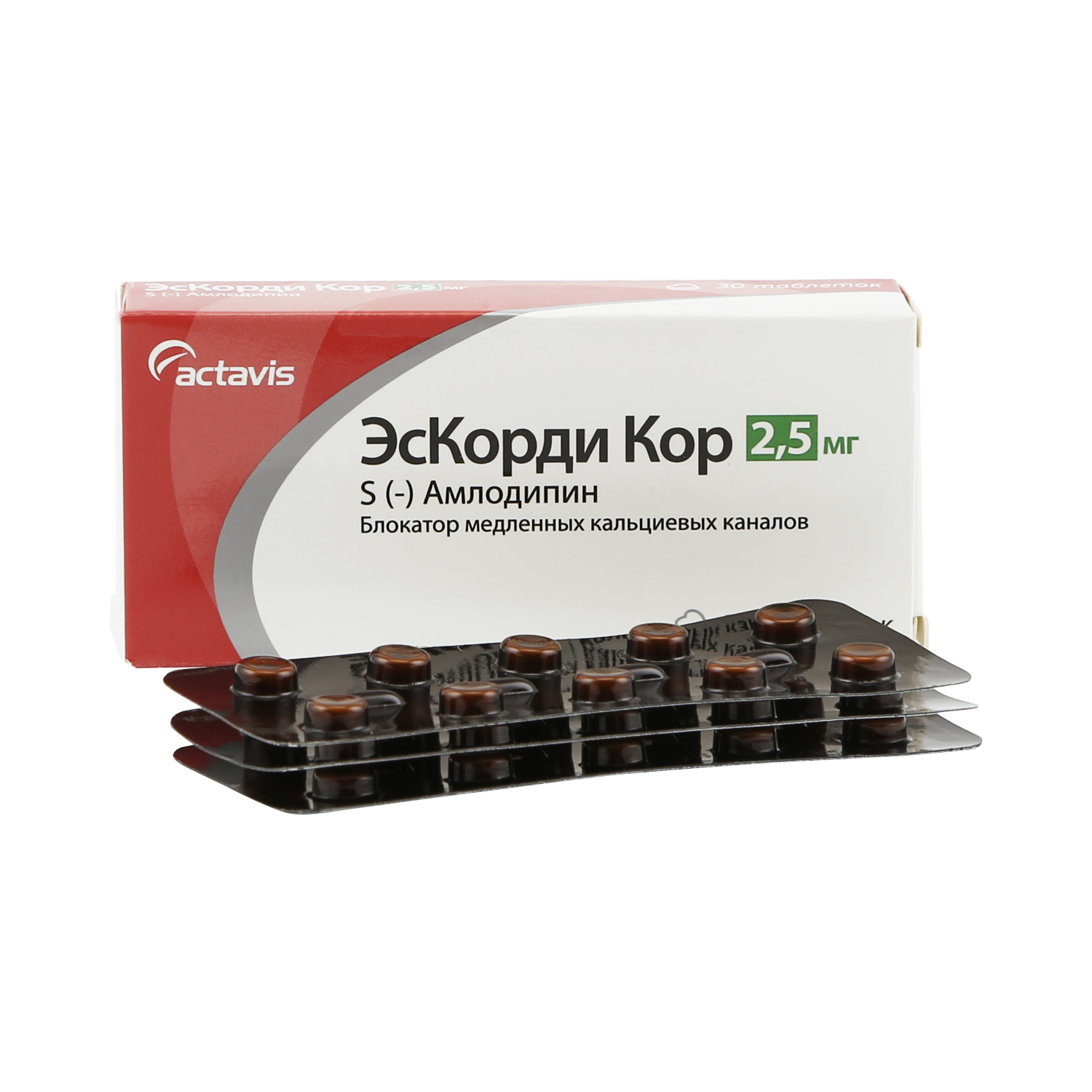 фото Эскорди кор таблетки 2.5 мг 30 шт. actavis