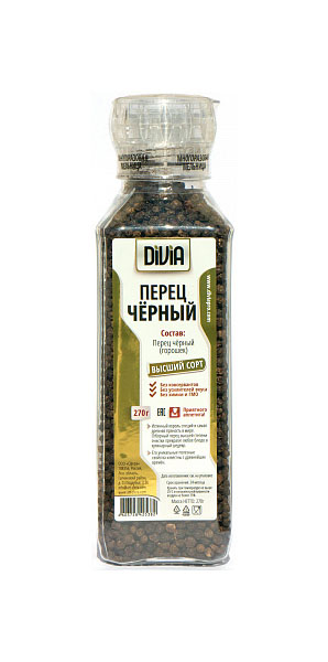 

Перец черный Divia сollection горошек 270 г