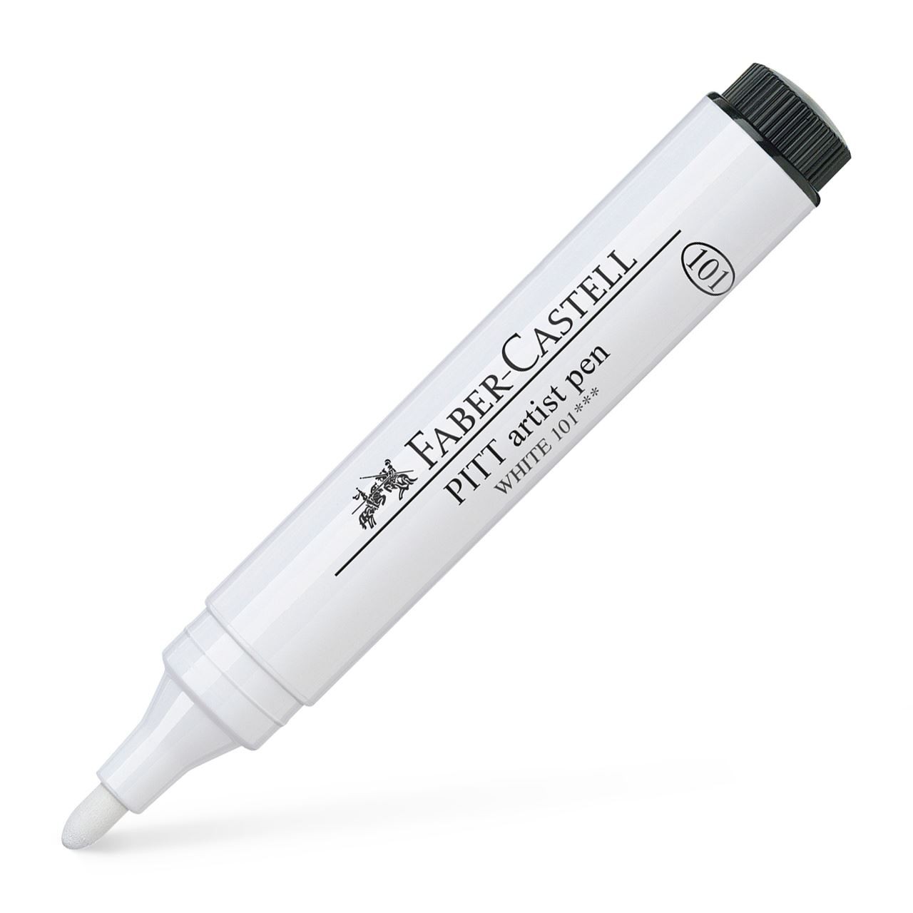 фото Faber castell капиллярная ручка pitt artist pen big brush, цвет белый faber-castell