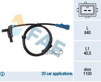 

Датчик abs FAE 78022