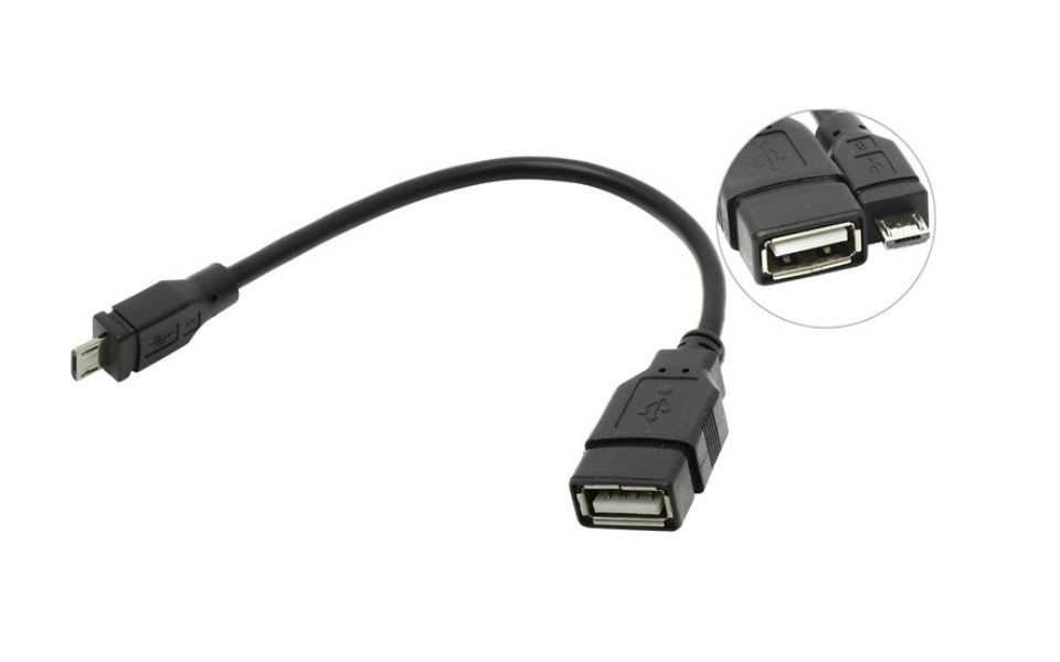 Кабель-переходник OTG MicroUSB-USB-Af  VCOM CU280