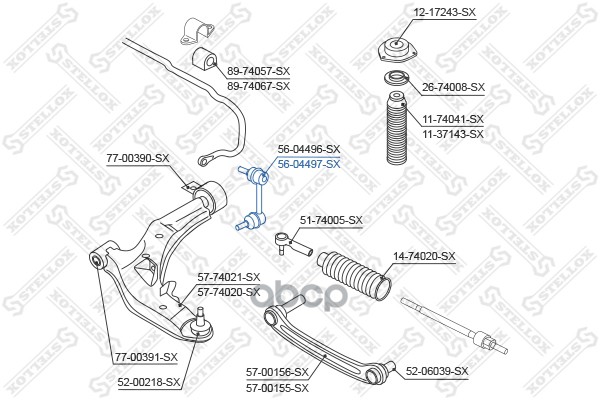 фото Стойка стабилизатора stellox 5604497sx