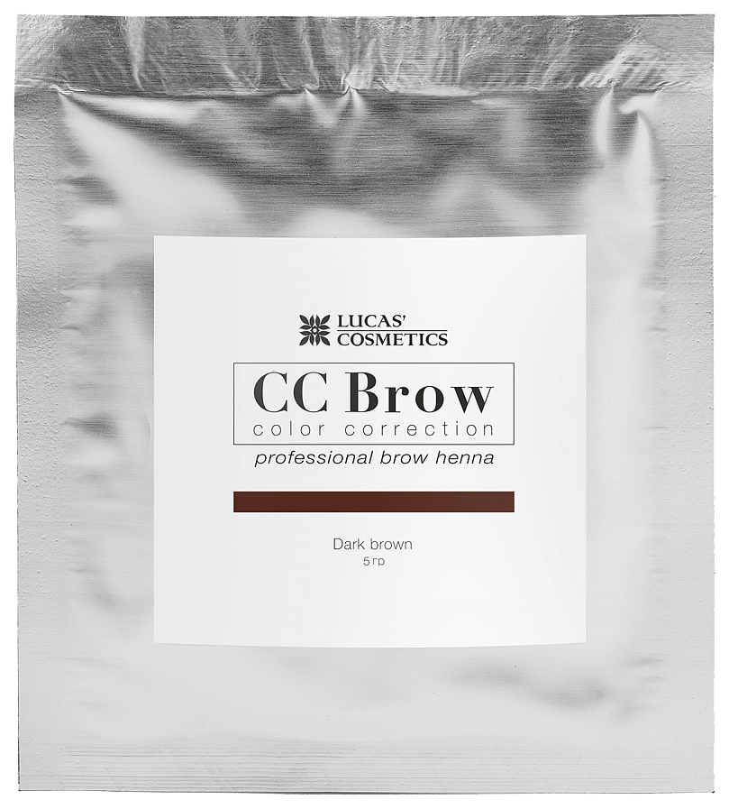Хна для бровей Lucas' Cosmetics CC Brow в саше dark brown 5 г lucas’ cosmetics скраб для бровей brow scrub 100 мл