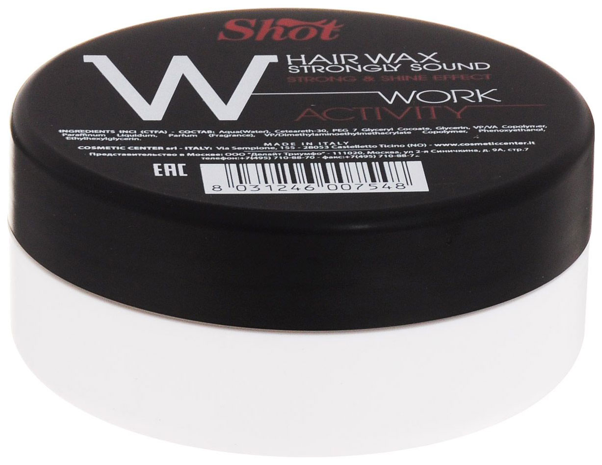 фото Воск для укладки shot hair wax strongly sound work activity w 100 мл