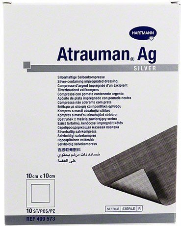 Повязки с серебром стерильные Atrauman Ag 10 х 10 см 10 шт.