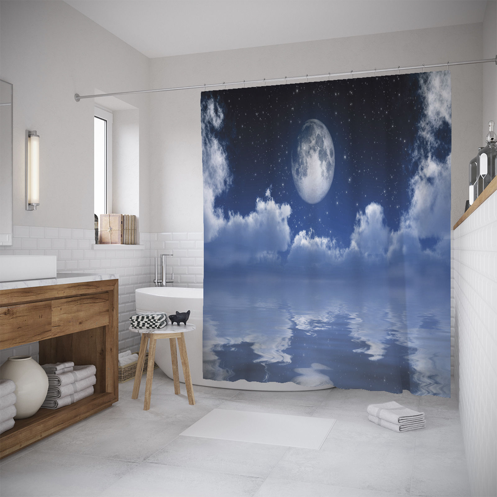 

Штора для ванной JoyArty «Лунное отражение» 180x200