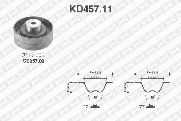 фото Комплект ремня грм snr kd457.11 ntn-snr