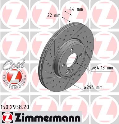 

Тормозной диск ZIMMERMANN 150.2938.20