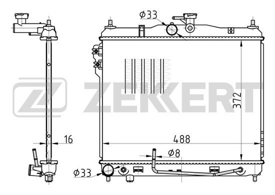 Радиатор охлаждения двигателя ZEKKERT MK-1173