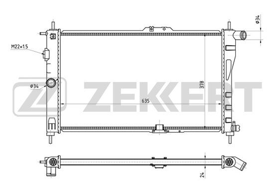 

Радиатор охлаждения двигателя ZEKKERT MK-1061