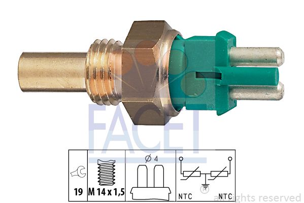 

Датчик температуры охлаждающей жидкости FACET 7.3140