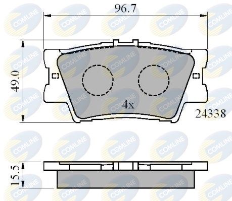 

Комплект тормозных колодок, дисковый тормоз COMLINE CBP01581