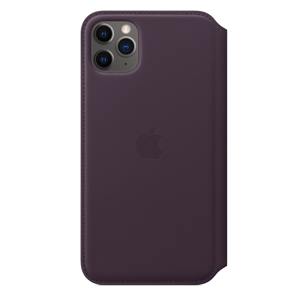 фото Чехол apple для iphone 11 pro max leather folio - aubergine