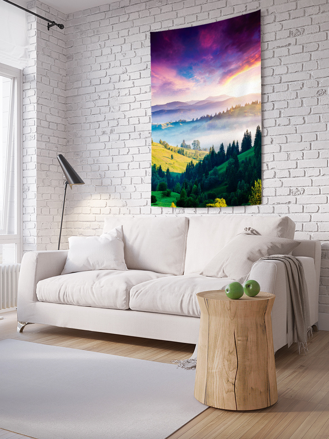 

Вертикальное фотопанно на стену JoyArty Туманные холмы 100x150 см, Туманные холмы
