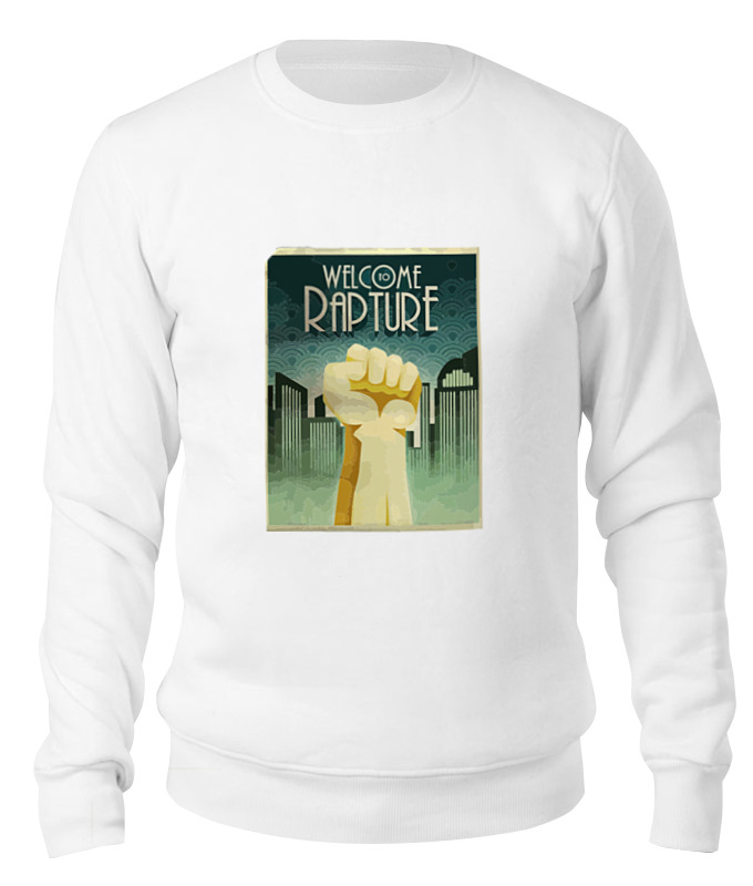 

Свитшот унисекс Printio Welcome to rapture белый S, Welcome to rapture