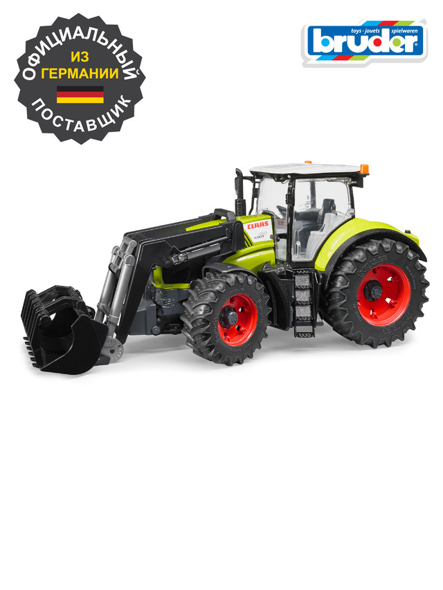 Трактор Bruder Claas Axion 950 c погрузчиком 03-013 трактор claas axion 950 c цепями и снегоочистителем