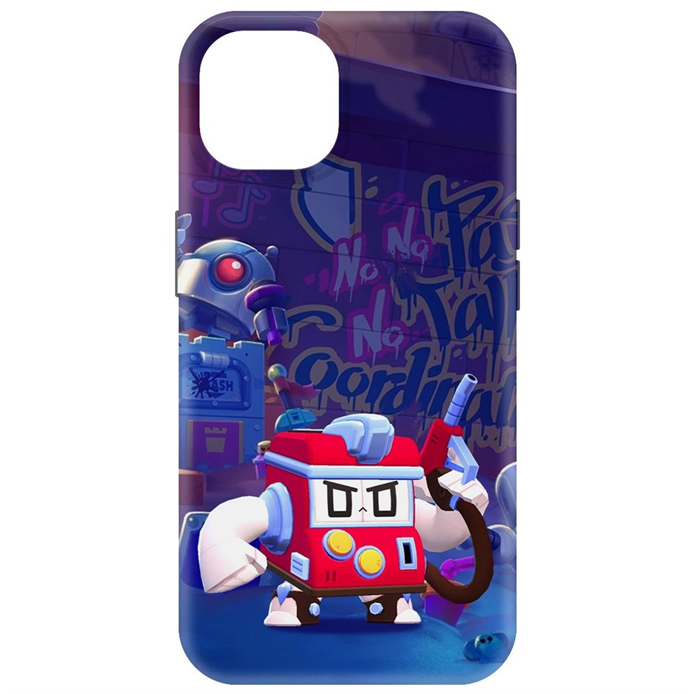 

Чехол-накладка Krutoff Soft Case Brawl Stars - V8-БИТ для iPhone 15 черный