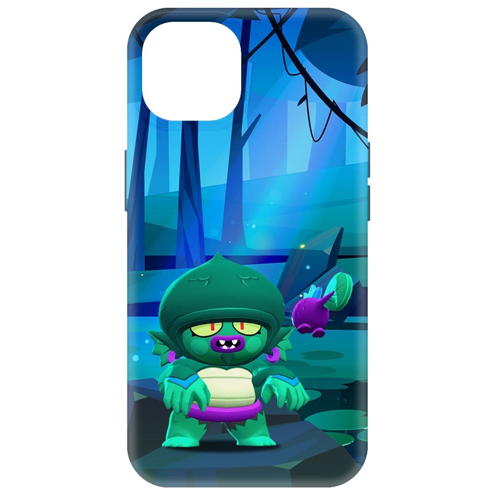 

Чехол-накладка Krutoff Soft Case Brawl Stars - Болотный Джин для iPhone 15 черный