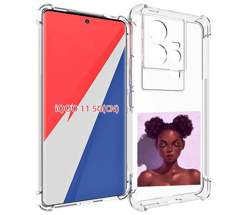 

Чехол MyPads зеленые-стрелки женский для Vivo iQOO 11, Прозрачный, Tocco