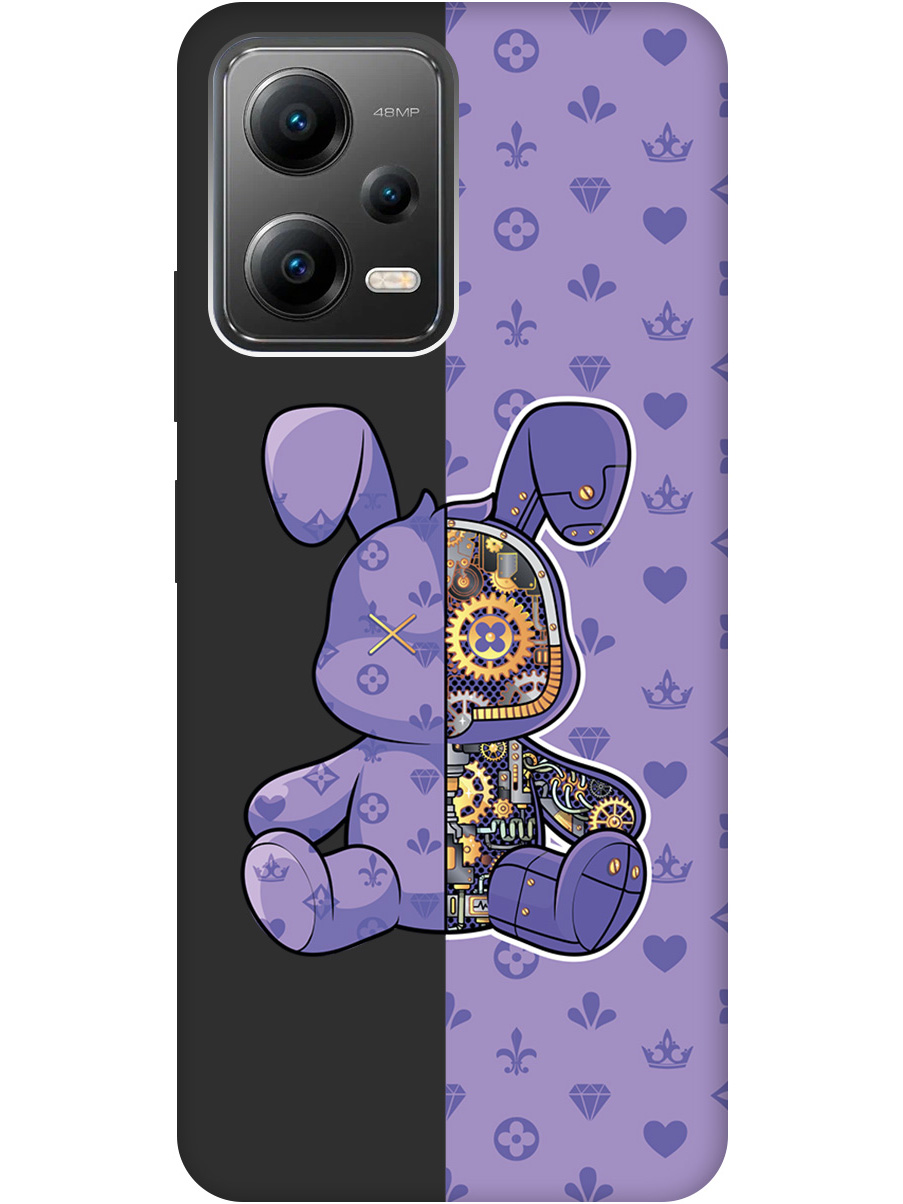 

Силиконовый чехол на Xiaomi Poco X5 5G с принтом матовый черный 790325, Черный;фиолетовый, 767959671