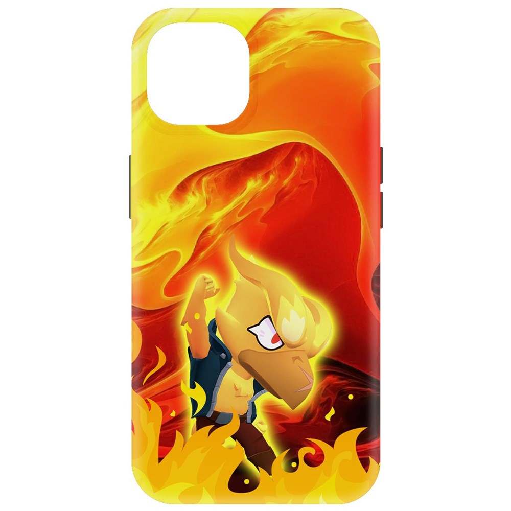 

Чехол-накладка Krutoff Soft Case Brawl Stars - Ворон-Феникс для iPhone 15 черный