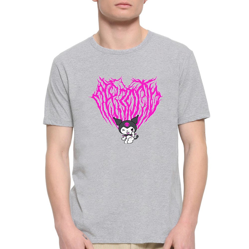 

Футболка мужская Dream Shirts Kuromi Хелло Китти Куроми серая XL, Kuromi Хелло Китти Куроми