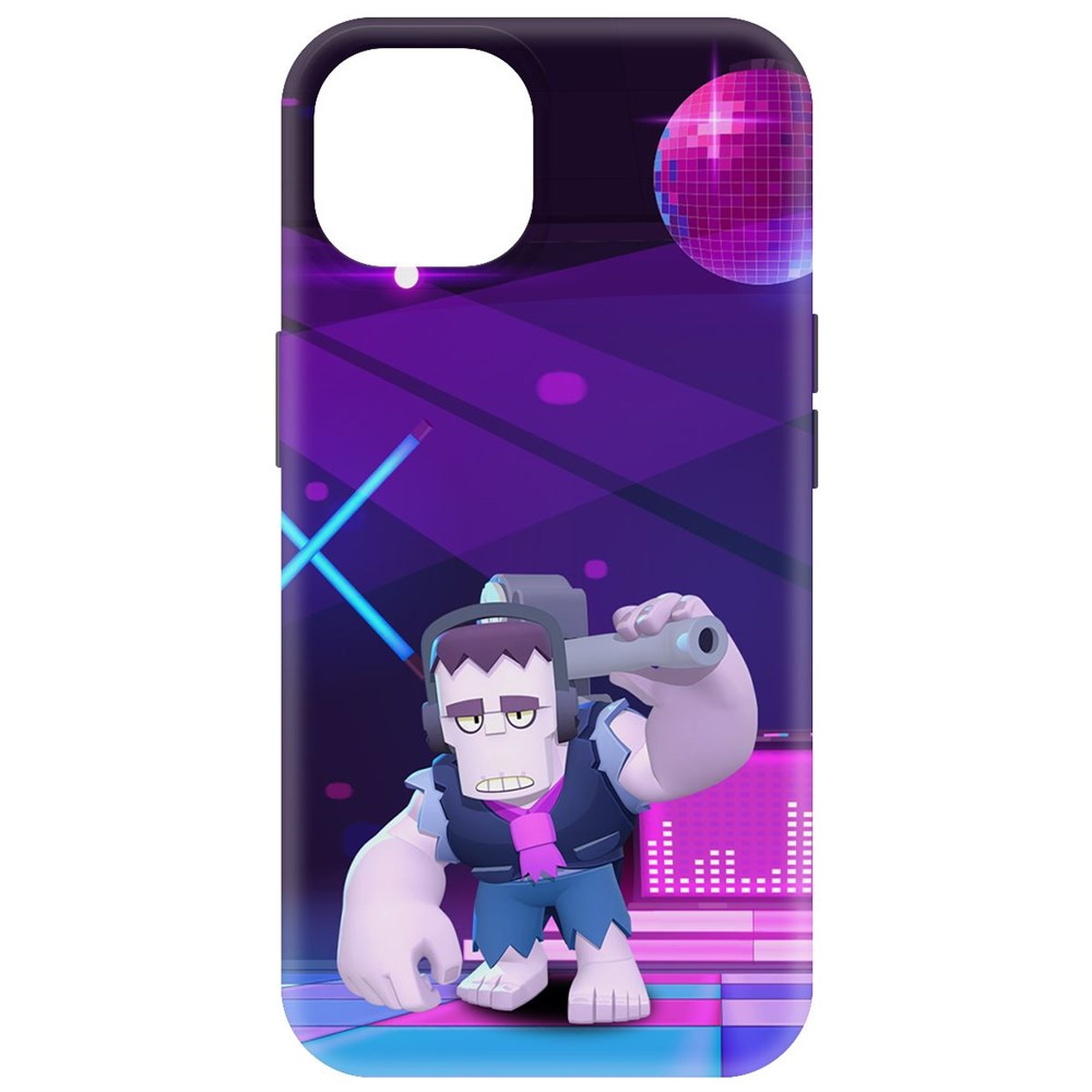 

Чехол-накладка Krutoff Soft Case Brawl Stars - Фрэнк для iPhone 15 черный