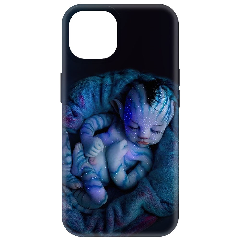 

Чехол-накладка Krutoff Soft Case Аватар - Малышка для iPhone 15 черный