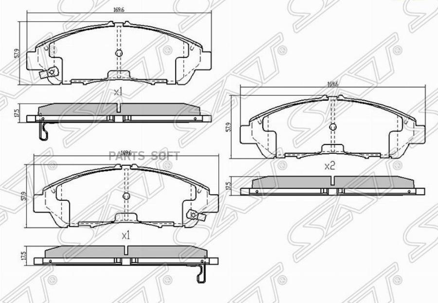 

Тормозные колодки SAT st45022szaa00
