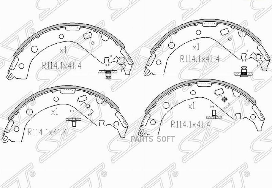 

Колодки Тормозные Барабанные Зад Toyota Rav4 Aca20 Sat арт. ST-04495-28151