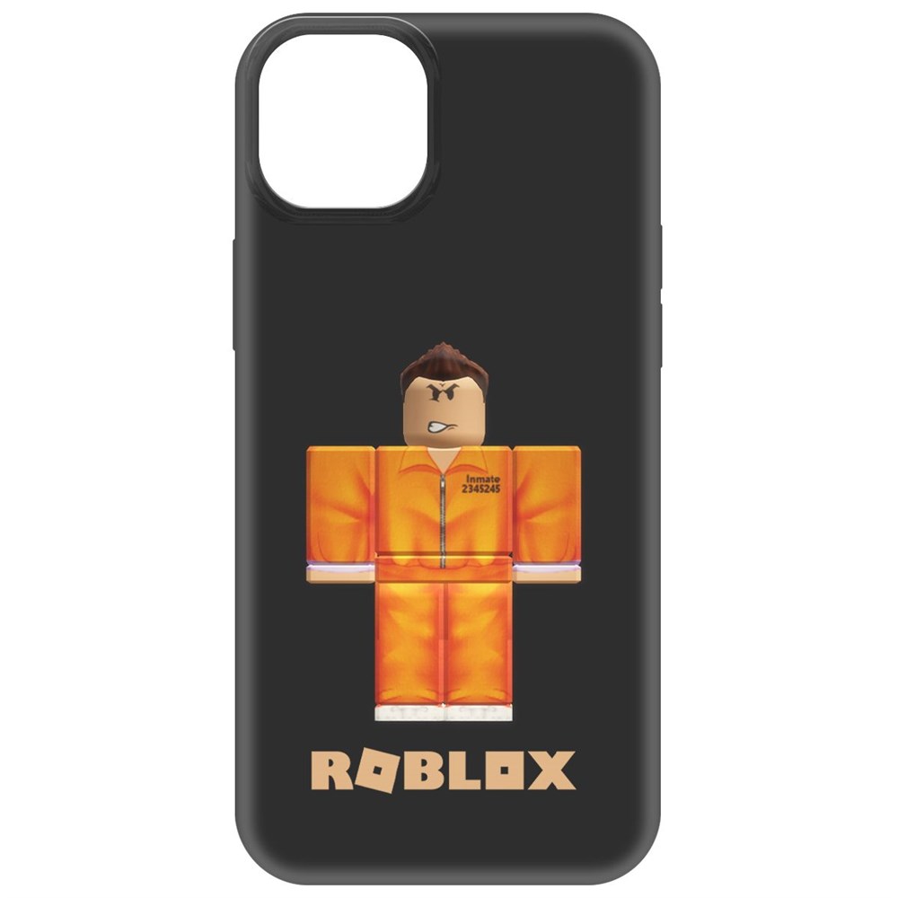 

Чехол-накладка Krutoff Soft Case Roblox-Заключенный для iPhone 15 Plus черный