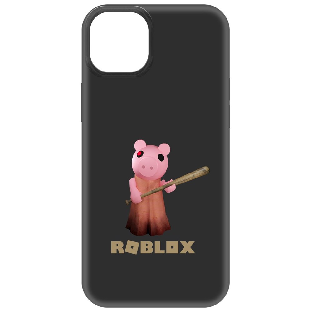 

Чехол-накладка Krutoff Soft Case Roblox-Пигги для iPhone 15 Plus черный