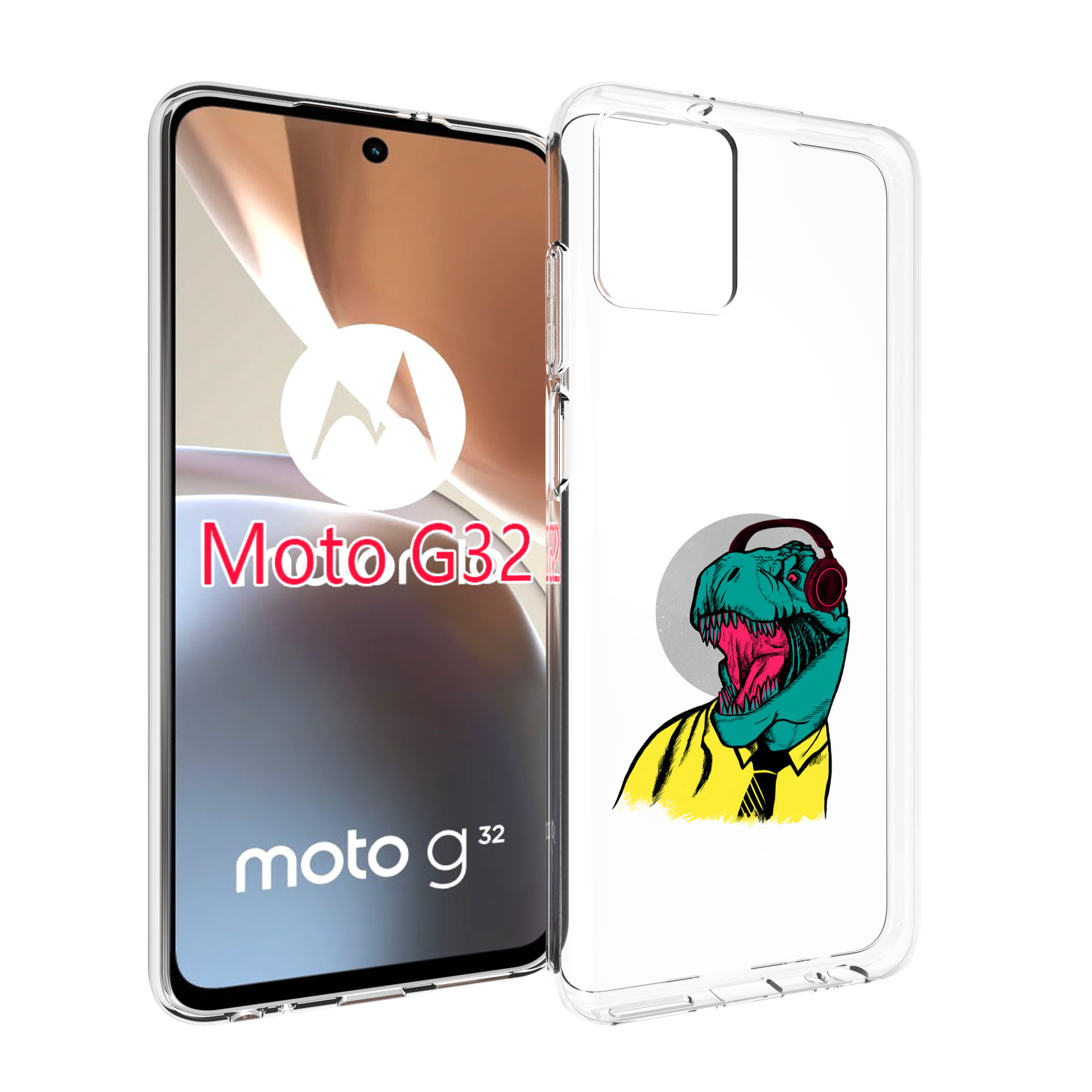 

Чехол MyPads дино для Motorola Moto G32, Прозрачный, Tocco