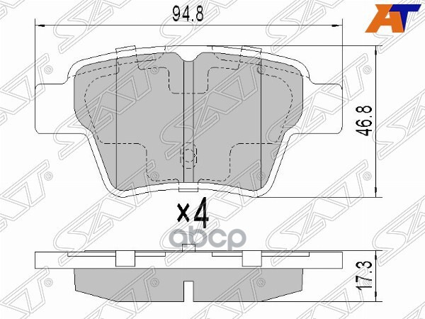 

Колодки Тормозные Зад Citroen/Peugoet 307/408/Geely Emgrand Sat арт. ST-425322