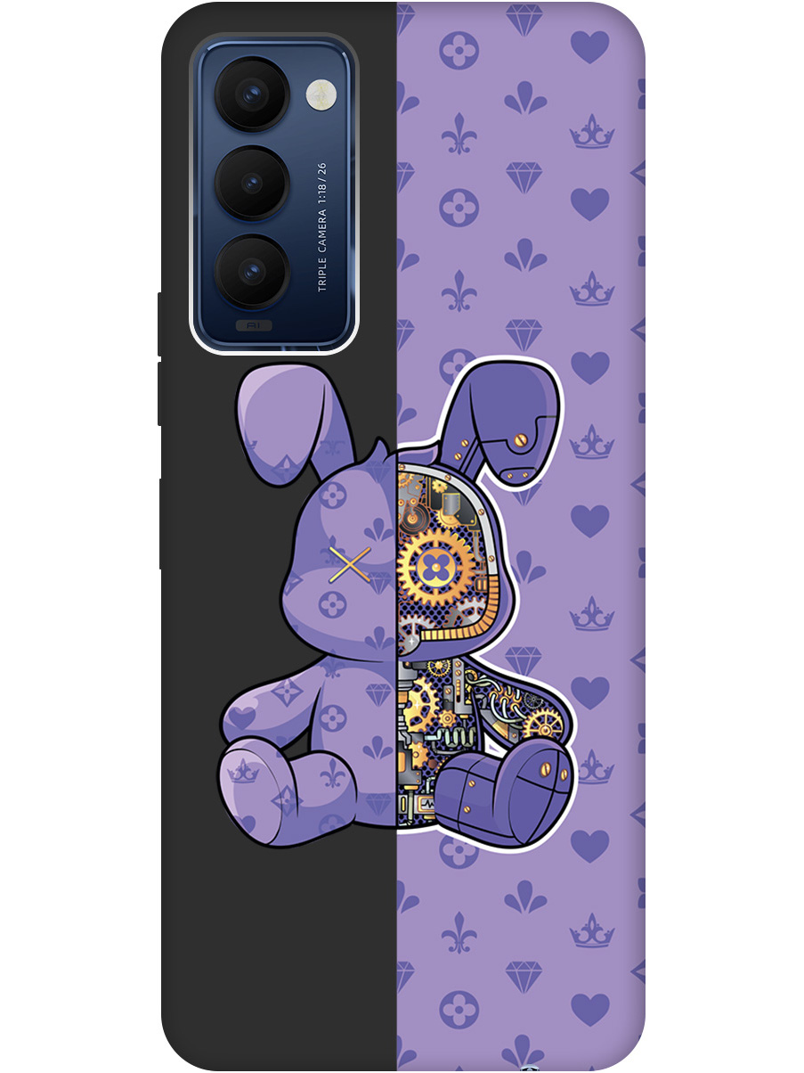 

Силиконовый чехол на Tecno Camon 18 / 18P с принтом матовый черный 790371, Черный;фиолетовый, 741735971