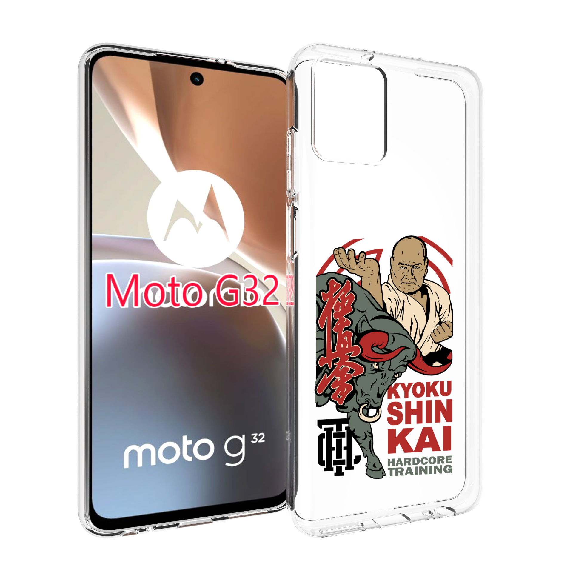 

Чехол MyPads единоборства рисунок для Motorola Moto G32, Прозрачный, Tocco