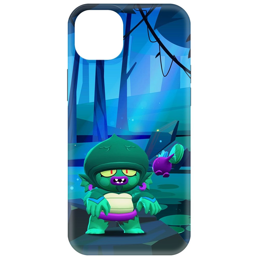 

Чехол-накладка Krutoff Soft Case Brawl Stars - Болотный Джин для iPhone 15 Plus черный