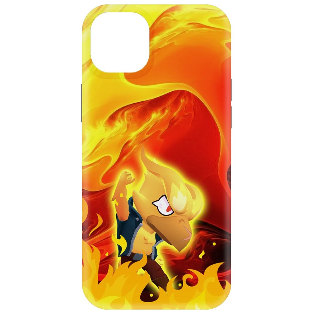 

Чехол-накладка Krutoff Soft Case Brawl Stars - Ворон-Феникс для iPhone 15 Plus черный