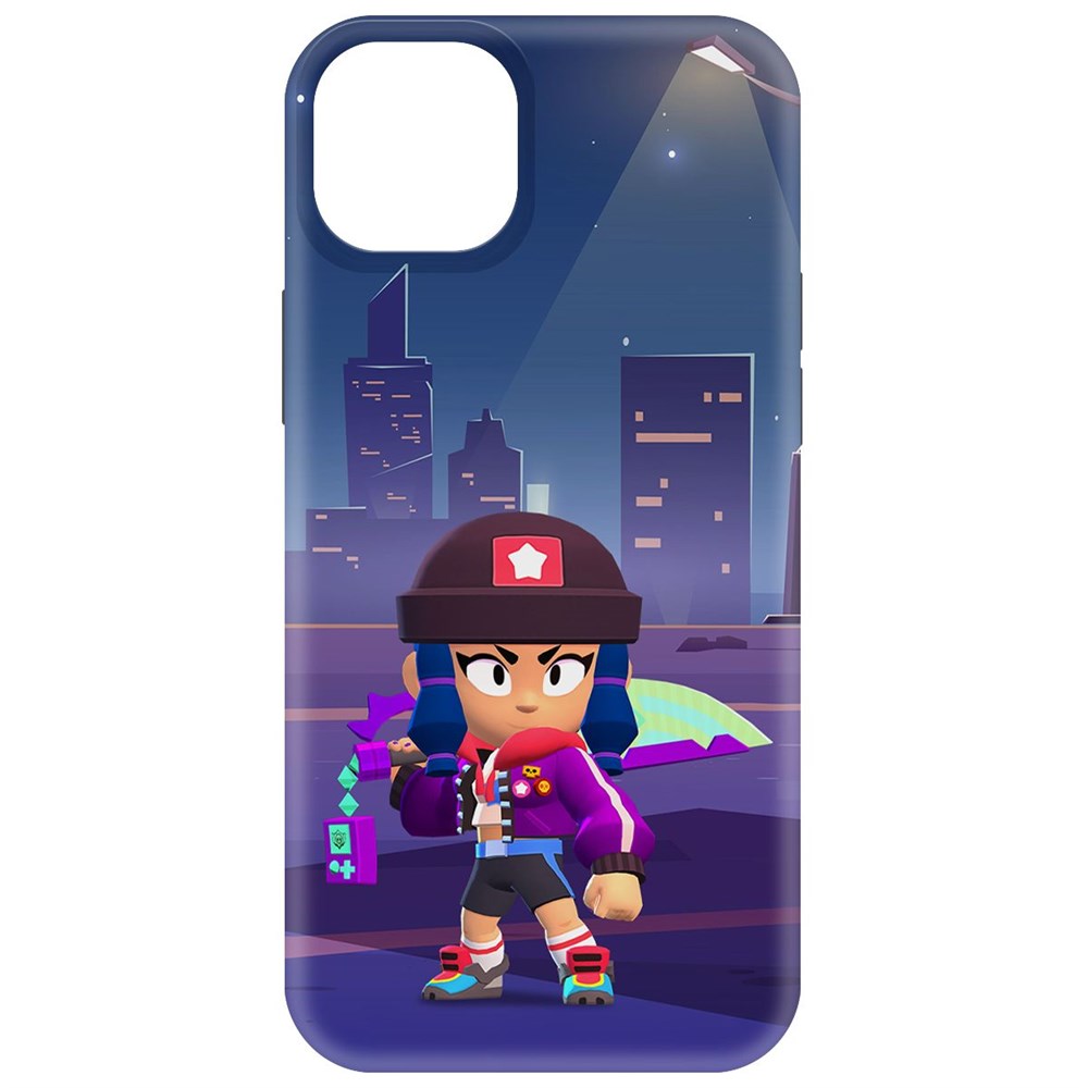 

Чехол-накладка Krutoff Soft Case Brawl Stars - Героиня Биби для iPhone 15 Plus черный
