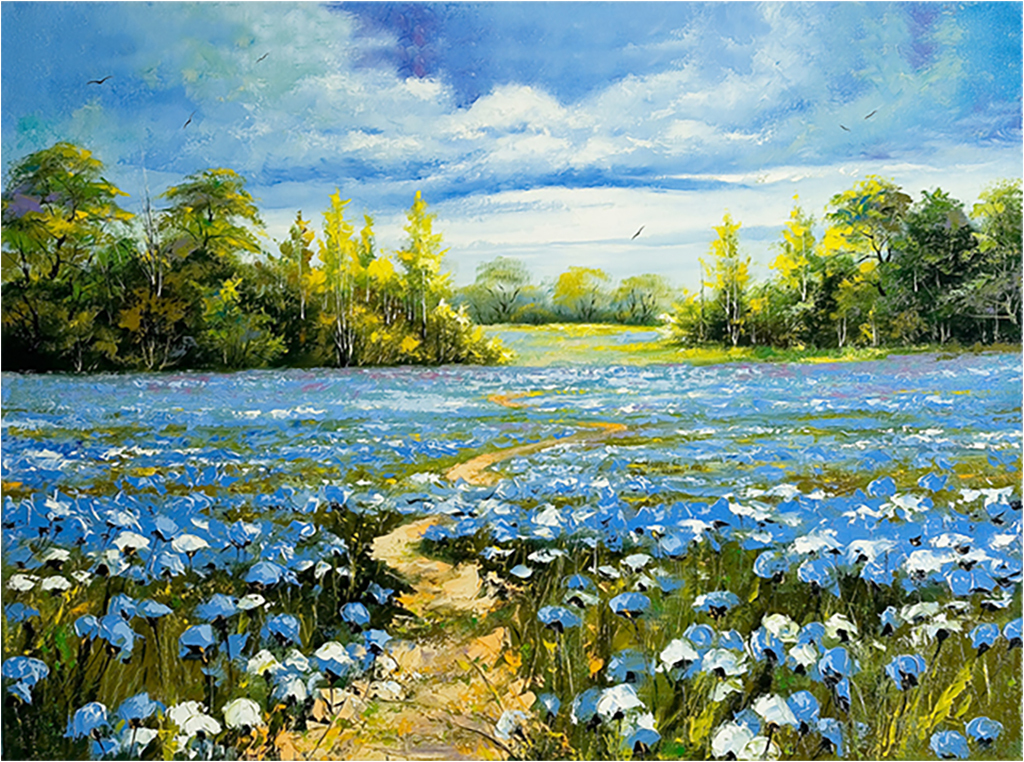 

Картина на холсте с подрамником ХитАрт Голубая тропа 80x59 см, 3978