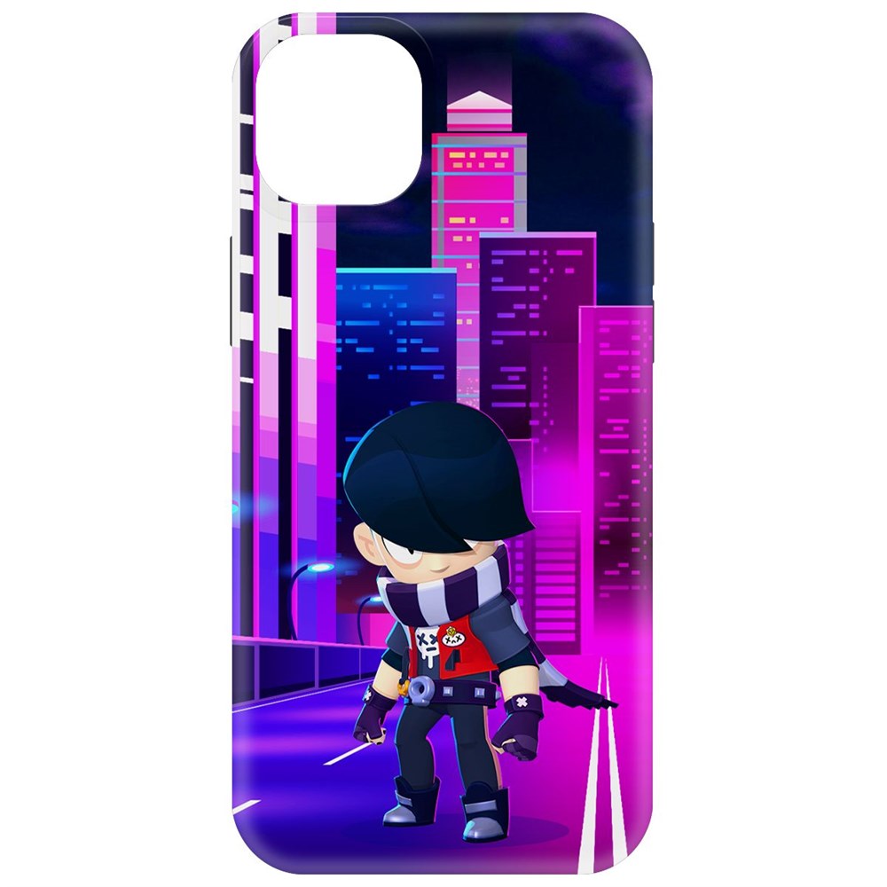 

Чехол-накладка Krutoff Soft Case Brawl Stars - Эдгар для iPhone 15 Plus черный