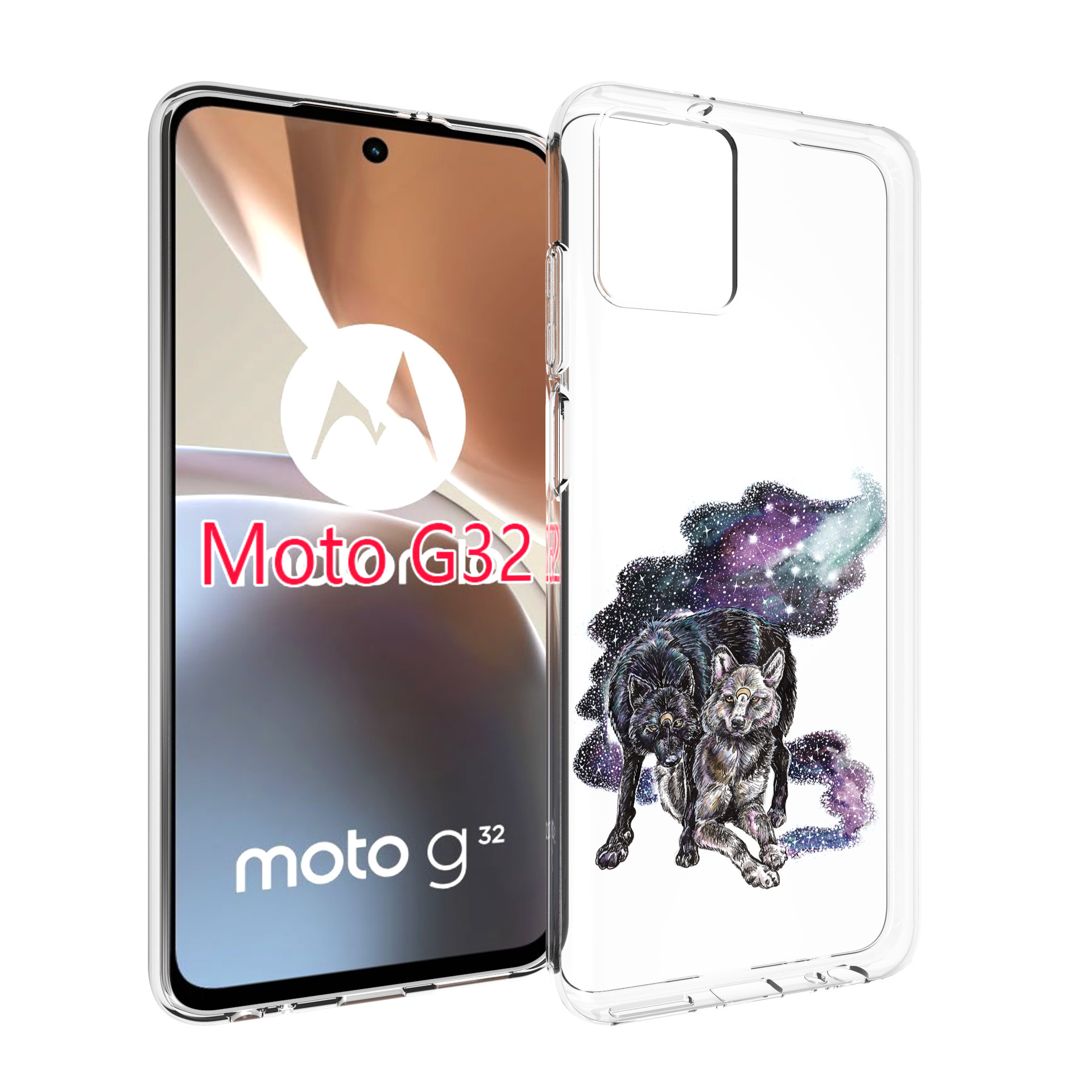 

Чехол MyPads звездные волки для Motorola Moto G32, Прозрачный, Tocco