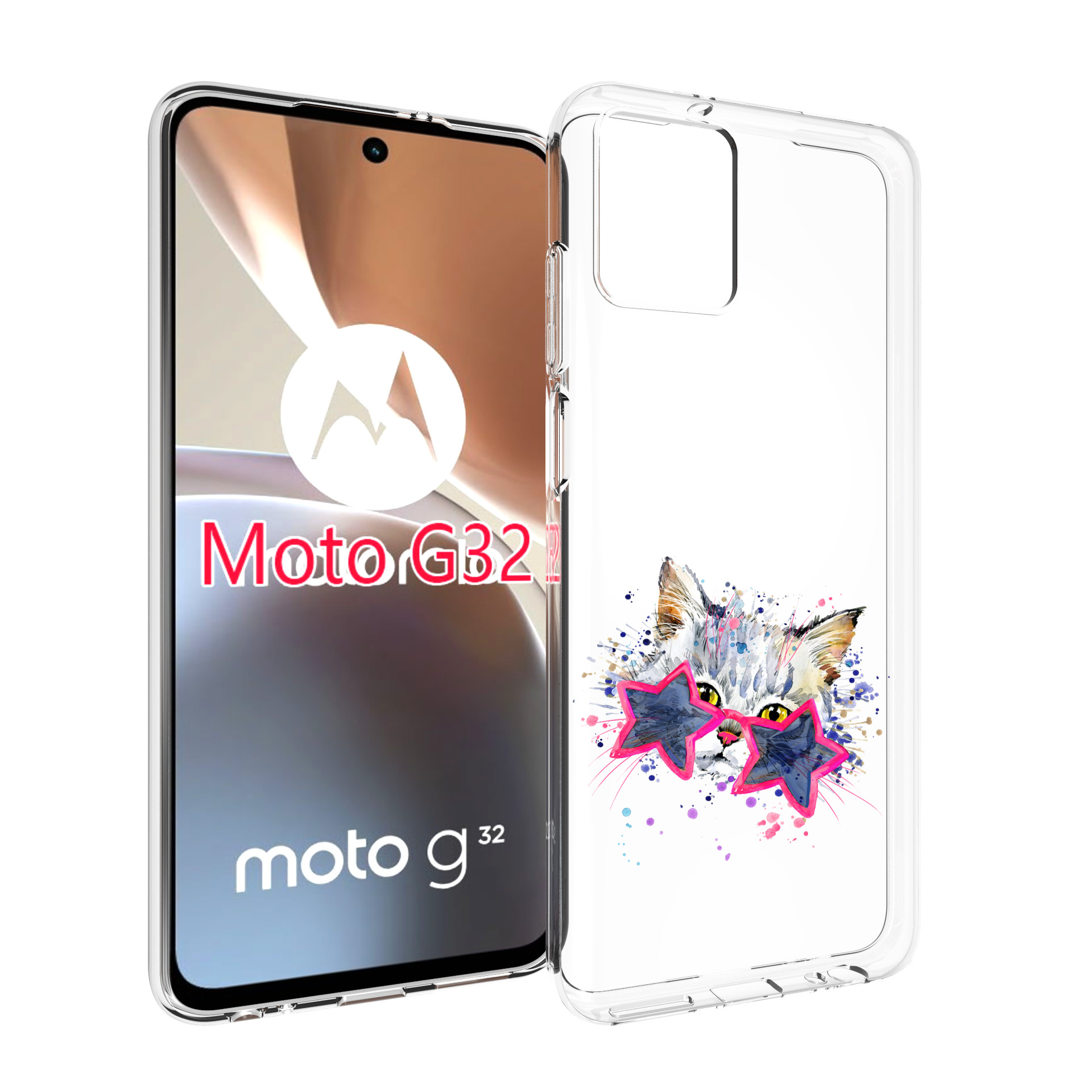 

Чехол MyPads звездные очки для Motorola Moto G32, Прозрачный, Tocco
