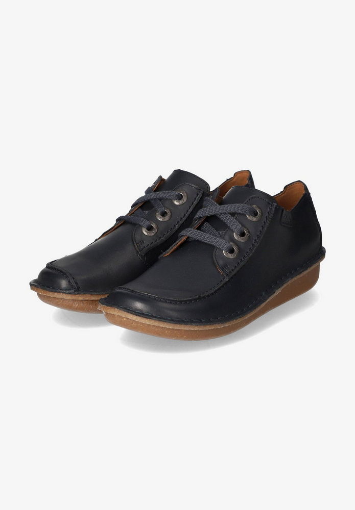 Полуботинки женские Clarks CL111E0BJ синие 36.5 EU